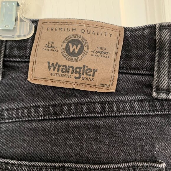 Wrangler Premium Jeans Regular Fit Black Denim Stretch Waist Men's Size 44 x 32 - Picture 4 of 8